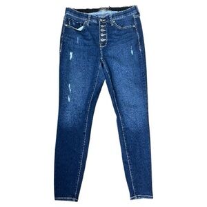 TORRID SKY HIGH SKINNY Premium Stretch Jeans Dark Wash Indigo Blue Size 14R